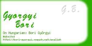 gyorgyi bori business card