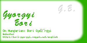 gyorgyi bori business card